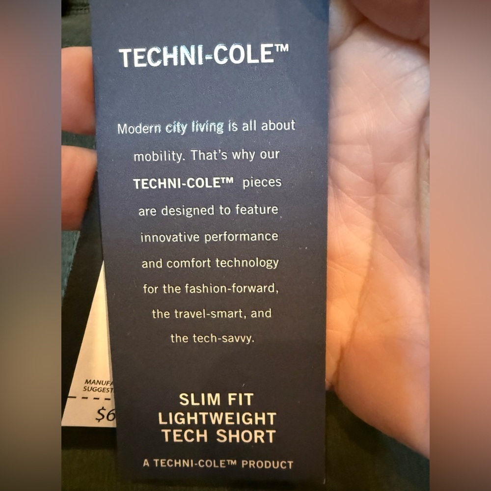 Kenneth Cole Men's Slim Fit Tech Shorts - Olive. Size 28. NWT - Picture 8 of 10